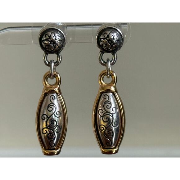 Brighton Mixed Metal Scroll Earrings Penelope Design - Picture 2 of 4